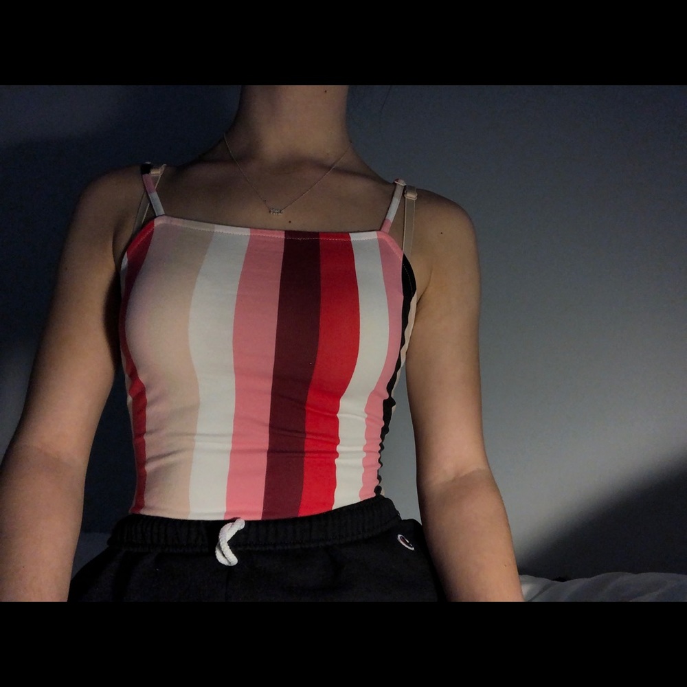 pink shades tank bodysuit